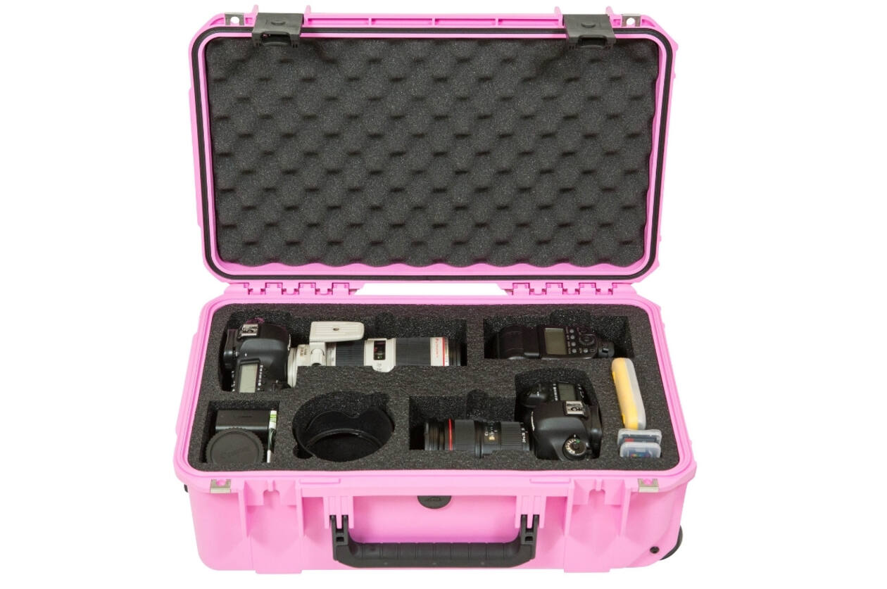 SKB - iSeries - Valise étanche - Rose - Insert pour deux DSLR et deux objectifs
