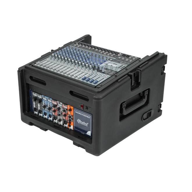 SKB - Rack Compact - 10U Rack Supérieur & 4U Rack Frontal - avec Roulettes