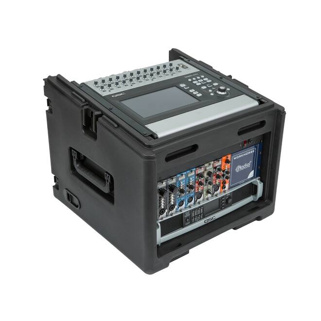 SKB - Rack Compact - 10U Rack Supérieur & 6U Rack Frontal - avec Roulettes