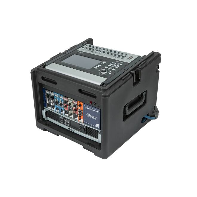 SKB - Rack Compact - 10U Rack Supérieur & 6U Rack Frontal - avec Roulettes