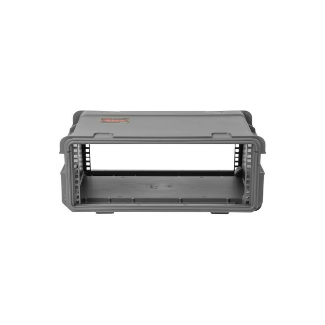 SKB - Rack moulé par injection 4U gris foncé - 11 pouces de profondeur - avec roulettes et poignée