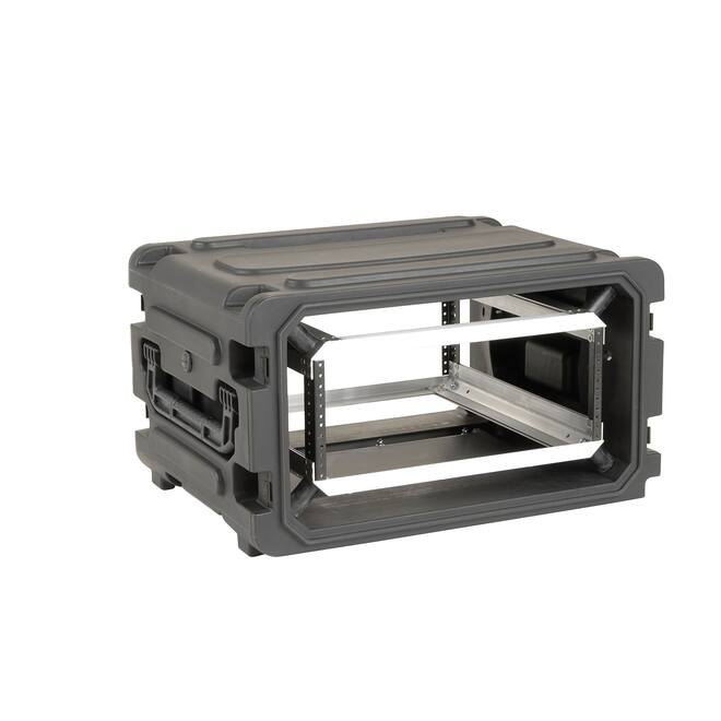 SKB - rSeries Shock Rack - Rack Anti-Choc 4U à Roulettes - Noir - 20 pouces de profondeur - avec Roulettes