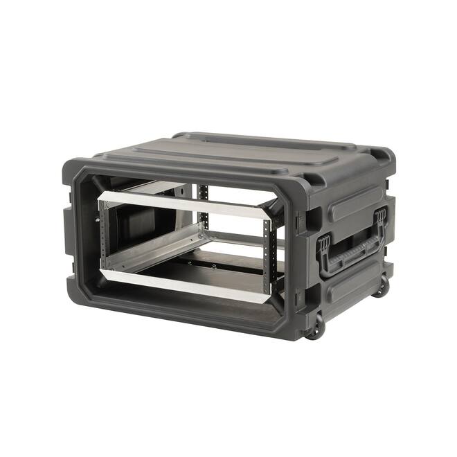 SKB - rSeries Shock Rack - Rack Anti-Choc 4U à Roulettes - Noir - 20 pouces de profondeur - avec Roulettes