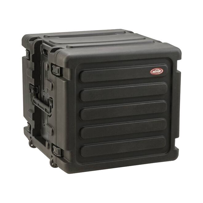 SKB - rSeries - Rack Anti-Choc 10U à Roulettes - Noir - 20 pouces de profondeur - avec Roulettes