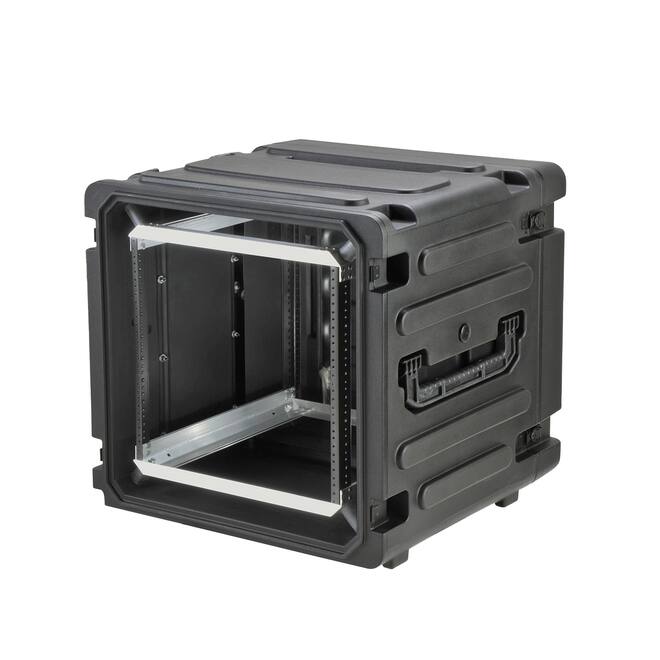 SKB - rSeries - Rack Anti-Choc 12U à Roulettes - Noir - 20 pouces de profondeur - avec Roulettes