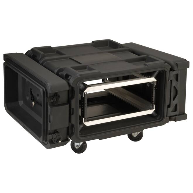 SKB - rSeries - Rack Anti-Choc 4U - Noir - 24 pouces de profondeur - avec Roulettes