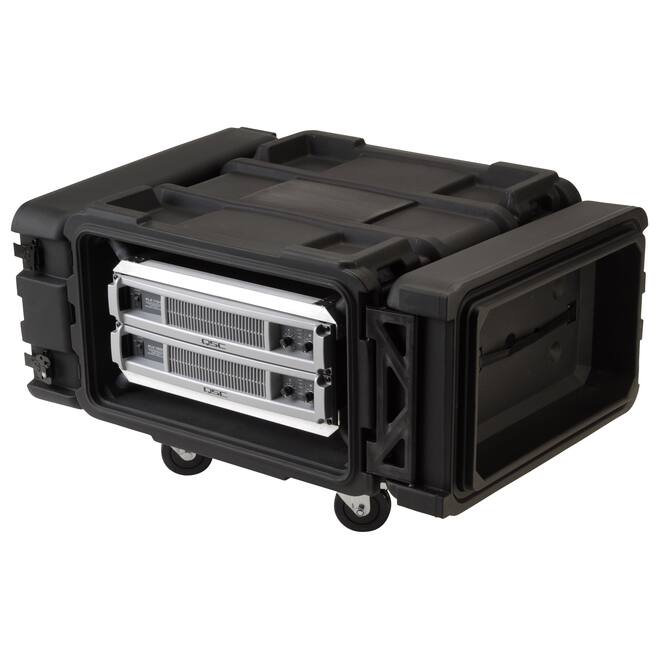 SKB - rSeries - Rack Anti-Choc 4U - Noir - 24 pouces de profondeur - avec Roulettes