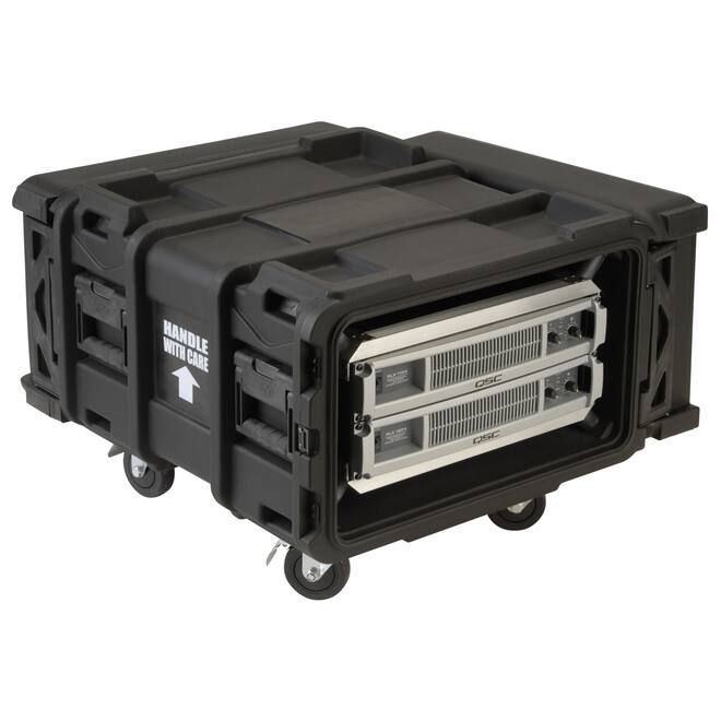 SKB - rSeries - Rack Anti-Choc 4U - Noir - 24 pouces de profondeur - avec Roulettes