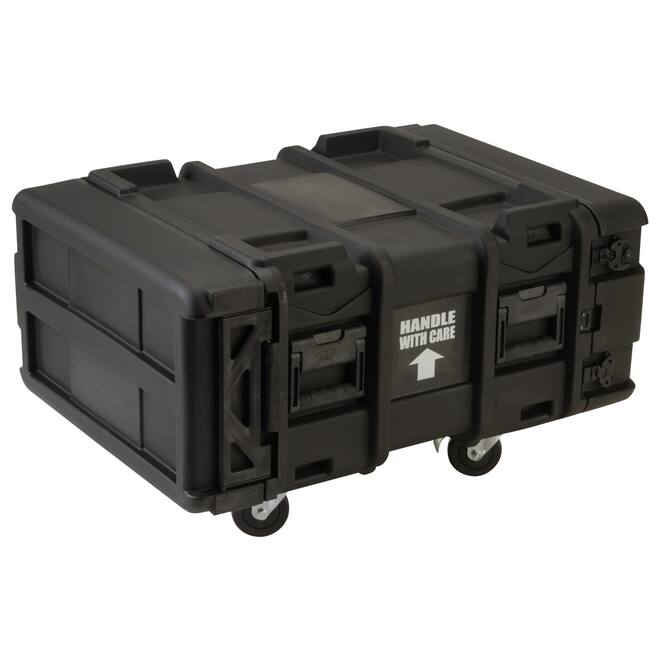 SKB - rSeries - Rack Anti-Choc 4U - Noir - 24 pouces de profondeur - avec Roulettes