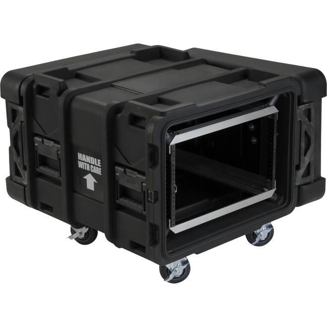 SKB - rSeries - Rack Anti-Choc 6U - Noir - 24 pouces de profondeur - avec Roulettes