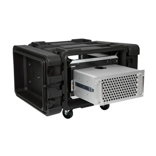 SKB - rSeries - Rack Anti-Choc 6U - Noir - 24 pouces de profondeur - avec Roulettes