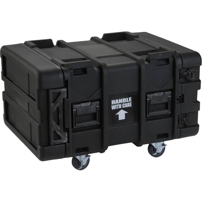 SKB - rSeries - Rack Anti-Choc 6U - Noir - 24 pouces de profondeur - avec Roulettes