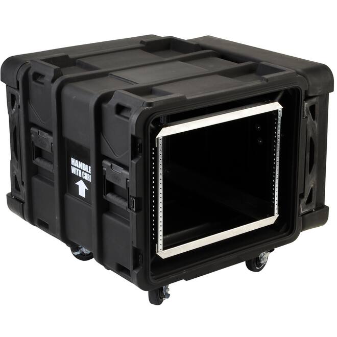 SKB - rSeries - Rack Anti-Choc 8U - Noir - 24 pouces de profondeur - avec Roulettes