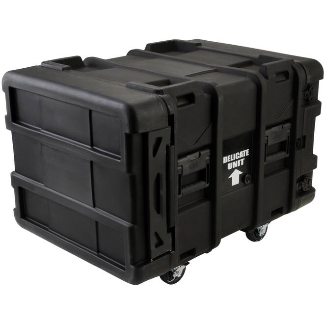 SKB - rSeries - Rack Anti-Choc 8U - Noir - 24 pouces de profondeur - avec Roulettes