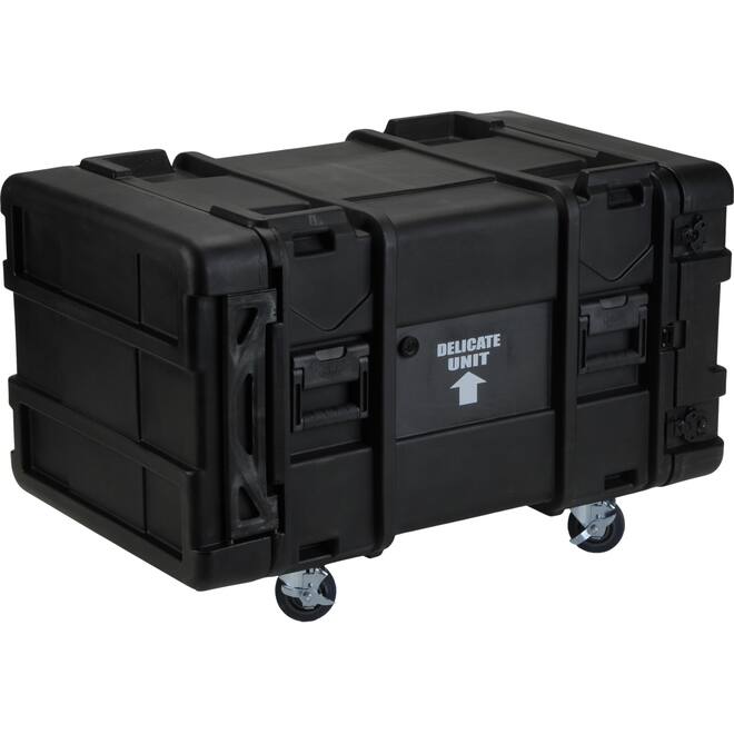 SKB - rSeries - Rack Anti-Choc 8U - Noir - 28 pouces de profondeur - avec Roulettes