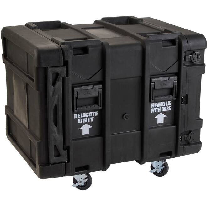 SKB - rSeries - Rack Anti-Choc 10U - Noir - 24 pouces de profondeur - avec Roulettes