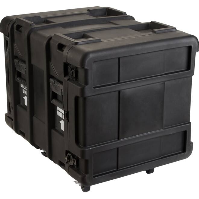 SKB - rSeries - Rack Anti-Choc 10U - Noir - 24 pouces de profondeur - avec Roulettes
