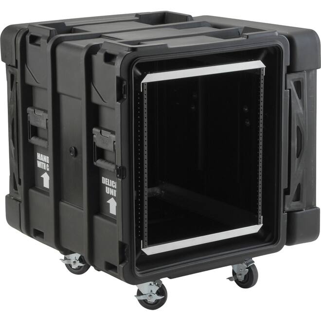 SKB - rSeries - Rack Anti-Choc 12U - Noir - 24 pouces de profondeur - avec Roulettes