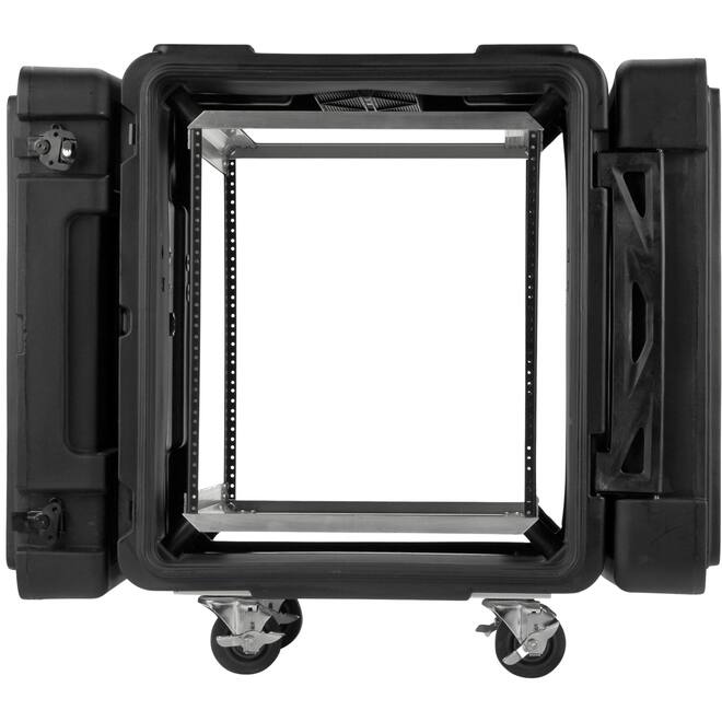 SKB - rSeries - Rack Anti-Choc 12U - Noir - 24 pouces de profondeur - avec Roulettes