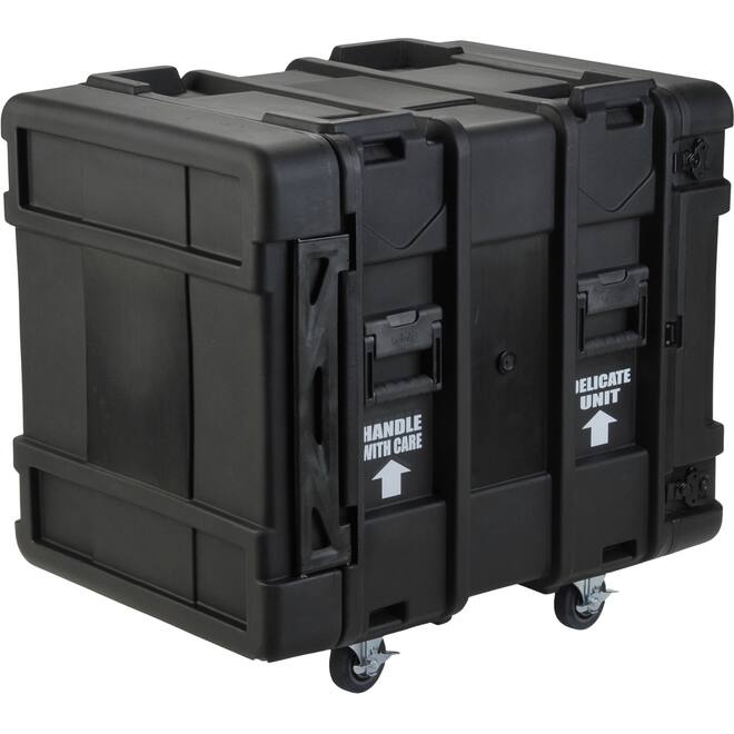 SKB - rSeries - Rack Anti-Choc 12U - Noir - 24 pouces de profondeur - avec Roulettes