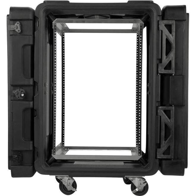 SKB - rSeries - Rack Anti-Choc 16U - Noir - 24 pouces de profondeur - avec Roulettes