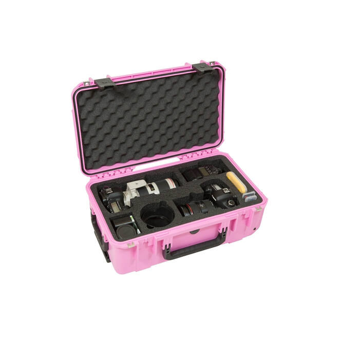 SKB - iSeries - Valise étanche - Rose - Insert pour deux DSLR et deux objectifs