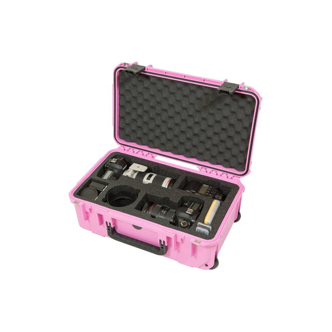 SKB - iSeries - Valise étanche - Rose - Insert pour deux DSLR et deux objectifs