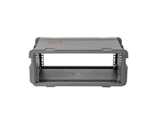 SKB - Rack moulé par injection 4U gris foncé - 11 pouces de profondeur - avec roulettes et poignée