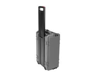 SKB - Rack moulé par injection 4U gris foncé - 11 pouces de profondeur - avec roulettes et poignée