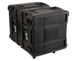 SKB - rSeries - Rack Anti-Choc 10U - Noir - 24 pouces de profondeur - avec Roulettes
